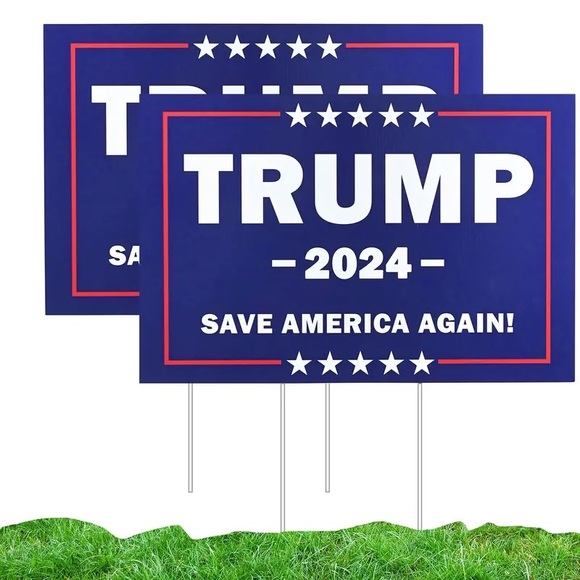 🇺🇸”TRUMP 2024 SAVE AMERICA AGAIN!” Yard Sign & H Stakes! - Picture 2 of 6